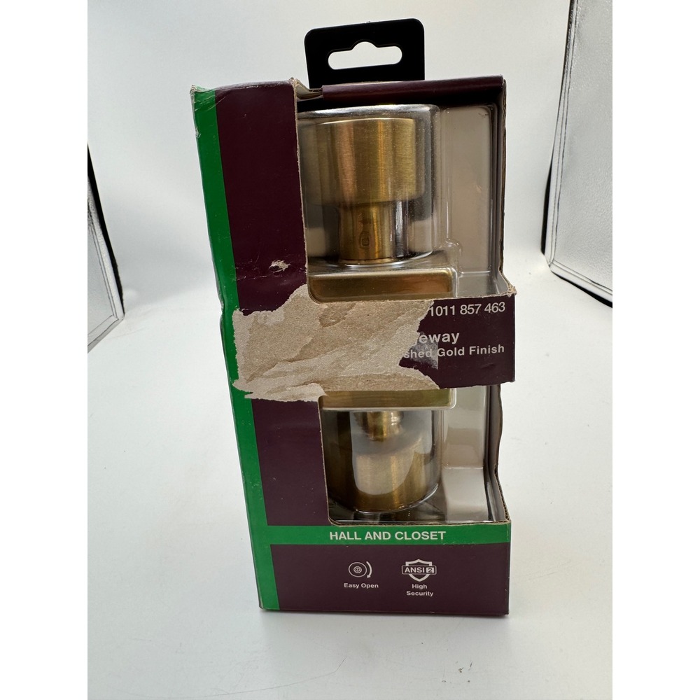 Home Decorators Collection Brushed Gold Passage Door Knob 1011 857 463 ANSI 2